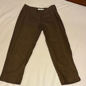 Cut Loose Cropped cotton side zip pants